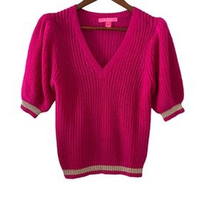 Lilly Pulitzer Skyline Sweater In Berry Soiree Size XXS